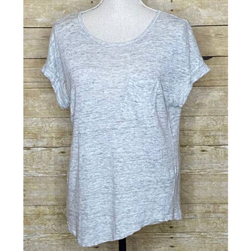 MASSIMO DUTTI  100% LINEN CASUAL CLASSIC EVERYDAY STYLISH ARTSIE LAGAN LOOK TEE